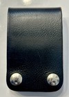 Vintage Duty Belt Metal Swivel Radio Holder Black Leather