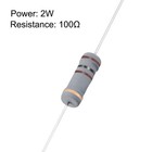 50 Pcs 4 Color Bands Carbon Film Resistor 100 Ohm 2w 5  Tolerances