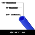 Vevor Pex Tubing 3 4   500ft Non-barrier Blue Pex-b Pipe For Radiant Heat System
