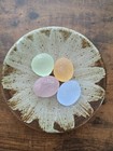 Beautiful Rare Color Sea Glass 4pcs  Surf Tumbled  Weathered  Beach Glass  50