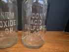 Vintage T c  Wheaton Co  Embossed Glass Apothecary Bottles Ammonium Acid Alcohol