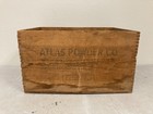 Atlas Powder Co  Dovetail Wood Crate Box Coalite L-1 Explosives Advertising