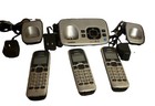 Uniden Dect 6 0 Cordless Phone System W  Base   3 Handsets  Silver black