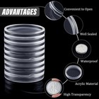 10pcs 40mm Silver Gold Coin Cases Capsules Holder Clear Plastic Round Storage Us