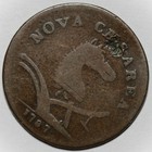 1787 New Jersey Colonial Copper Coin - Large Planchet - Damage