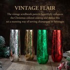 Christmas Color Champagne Flutes  Holiday Multicolored Toasting Glass  Set Of 4