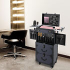 Professional Travel Makeup Case Beauty Train Case Rolling Cosmetic Organizer New