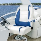 Northcaptain Reclining Pontoon Captain s Chair Bucket Seat white pacific Blue