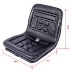 High Back Mower Seat Black Universal Lawn Tractor Seat Durable   Drainage Hole