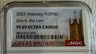 2025 Aldemey Pt 5 Pnd Una   Lion Pf 69 Ultra Cameo Great Britian Ngc