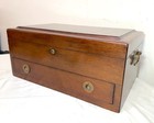 Large Antique J Wanamaker 1800 s Wood Brass Flatware Silverware Box Display Case