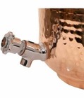 100  Pure Copper Dispenser Handmade Water Pitcher Pot 4l With 2 Serving Glass