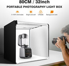 Photo Studio Light Box Photography 32 x32  With 210 Leds And 4 Colors Backdrops