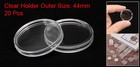 20pcs 40mm Silver Dollar Coin Holders Round Plastic Coin Capsule Acrylic