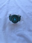 Navajo Larry Moses Begay Lmb Sterling Turquoise Squash Blossom Necklace   Cuff