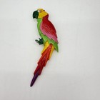 Vintage Celluloid Brooch Bird Figural Macaw Parrot Plastic Pin