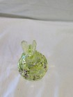 Fenton Opalescent Topaz Glass Drape Butterfly Bell-signed 1997 