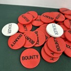 Poker Bounty Dealer Buttons Lot 35 Bounty 3 Dealer 2    Tournament Double Sided