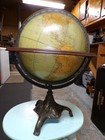 C1927 Antique 12  Terrestrial Globe Highest Level Full Mounted W horizon Ring