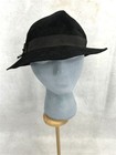 Antique Hat Woman s 1930 Black Soft Flexible Fedora Style Brim Original