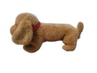 1993 Gund 14  Daschund Weiner Puppy Dog Red Collar Plush Stuffed Animal Vintage 