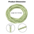 Braided Leather Cords  Round Leather Strap  Necklaces 3mm  2yard  Green 