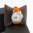 Bulova 98a226 Marine Star Silver Dial Orange Silicon Starp Men s 45mm Watch New