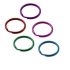 Colored Key Rings 20-piece 1  Tempered Steel Assorted Lucky Line 79401