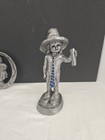4 M  Ricker Pewter Figurines Rabbit  Dress Up  Angel  Plate all Missing damaged 