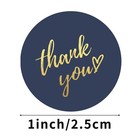 Roll Of 500 1  Thank You For Your Purchase Stickers Gold Round Sealing Labels