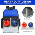 2 Ball Bowling Backpack  Bowling Ball Bag Totes For Dual Balls With Shoes Com   