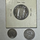 Lot Of 3 Old Newfoundland  925 Silver Coins 5-10-20 Cents Cobm-9620