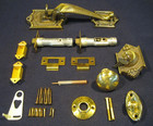 Vintage Entry Lock Set Brass Pull Handle   Knob Dead Bolt W  2 Keys - Dexter Nos