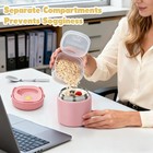 2 - In - 1 Soup Thermo For Hot Food 14oz With Snack Box Container 14oz  Pink