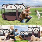 Large Dog Pet Cat Playpen Tent  29  Portable Exercise Fence Kennel Cage Oxford C