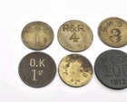 Vintage Lot Of 10 Trade Tokens Coins R r W c  Co  G w b  O k