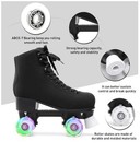 Feetcity Roller Skates With Light Up Wheels  Color Black  Size Kids 4 Or Womens