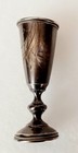 Hallmarked Hc 84 Zolotnik Russian Silver Pedestal Shot Glass Etched Flower 3 
