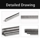 304 Stainless Steel M6-1 0 Fully All Threaded Rod Long Threaded Screw Right Hand