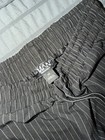 Kam Unisex Black Pinstripe Cotton Chef Pants Drawstring Elastic Waist
