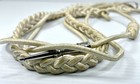 White Box Braided Military Shoulder Cord With Silver Aiguillette Metal Tip