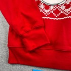 Disney Mickey Mouse Christmas Sweater Red Graphic Print Long Sleeve L New Nwt