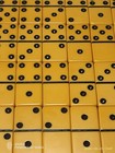 Bakelite Catalin Crisloid Top Grade Dominoes Nice Butterscotch W red Case Evc