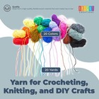 20 Pack Acrylic Yarn For Crocheting  Medium  4 Colorful Knitting Crafts 420 Yds