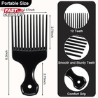 Simpor 2 Pcs Hair Pick Comb Wide Tooth Lift For Hair Styling Detangling Plastic