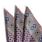 Light Pink Floral Silk Pocket Square  handmade In England 