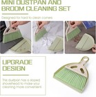 Cobee Small Broom And Dustpan Cleaning Set  Mini Whisk Green 