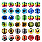 6-30mm Glass Dragon Eyes Animal Eyes Design Flatback Cabochon Art Decor Crafting
