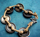 Antique Edelweiss Flowers V W Ges Gesch Silver Buttons Bracelet