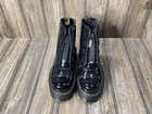 New Dr  Doc Martens Womens Sinclair Black Leopard Embossed Leather Boots Size 7